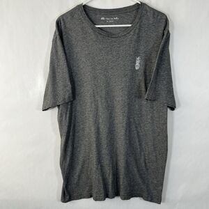 Travis Mathew T Shirt Mens XL Gray Double Sided Pineapple Graphic Short Sleeve
